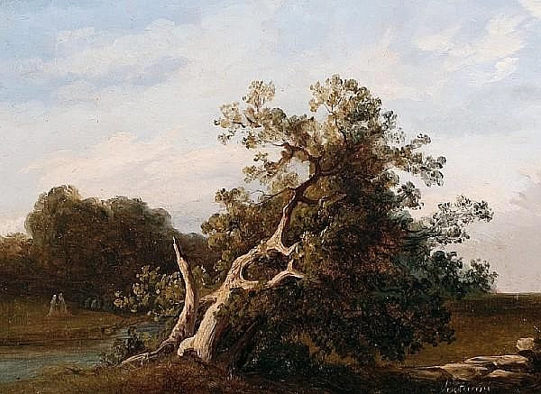 Paesaggio con un ruscello